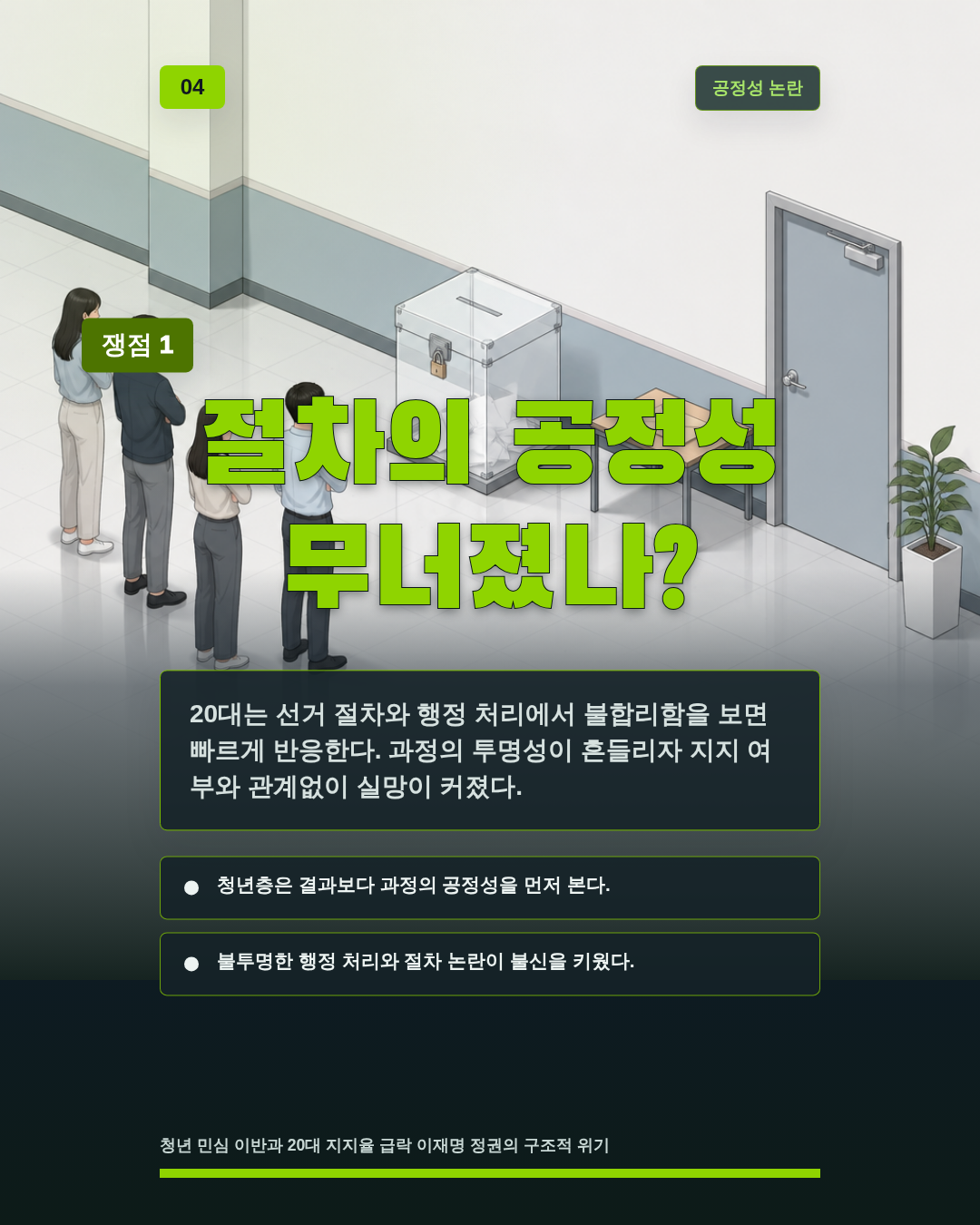 절차의 공정성 무너졌나?