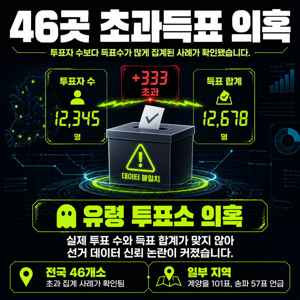 46곳 초과득표 의혹