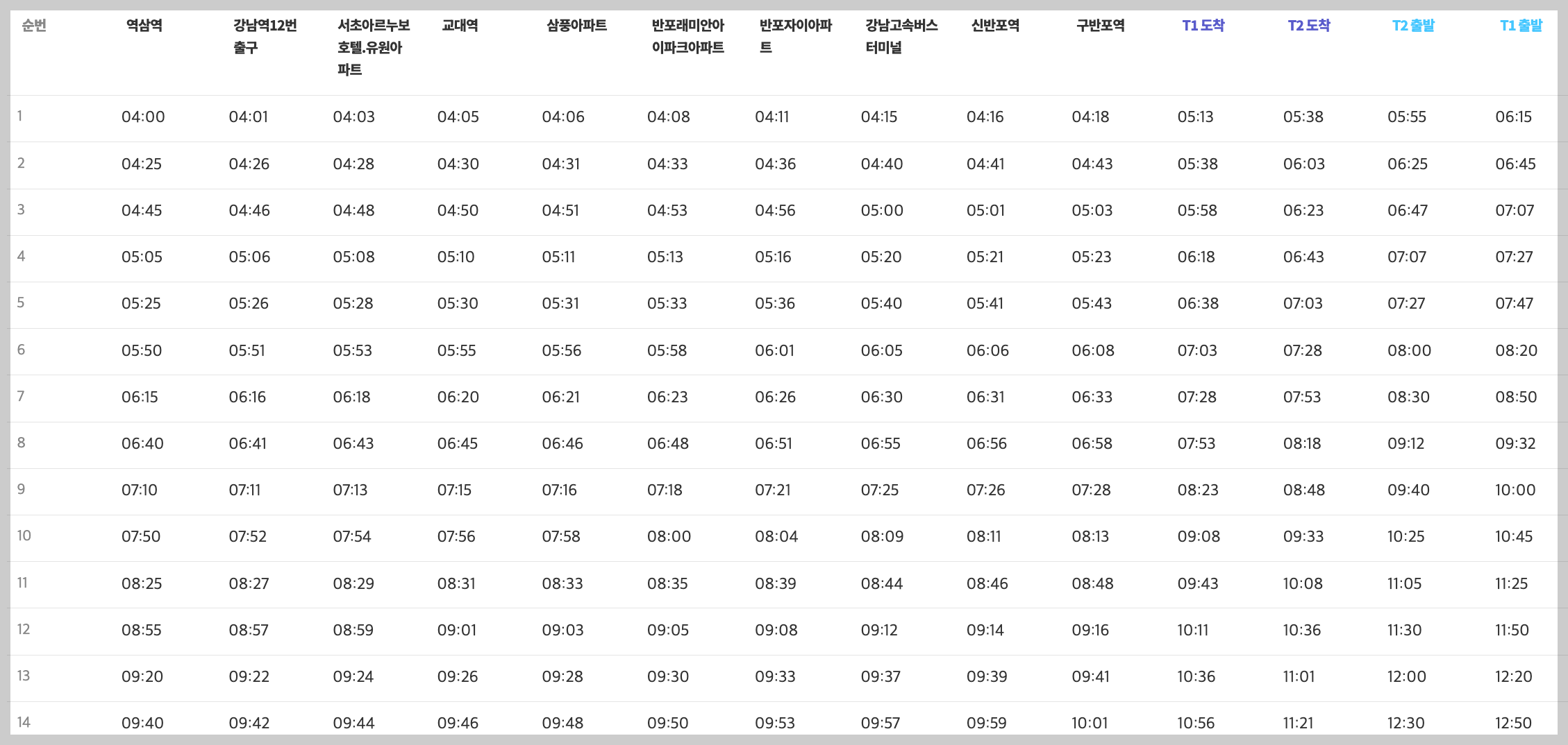 6020 공항버스 예매 시간표 리무진 버스 6020번 타는곳 정류장