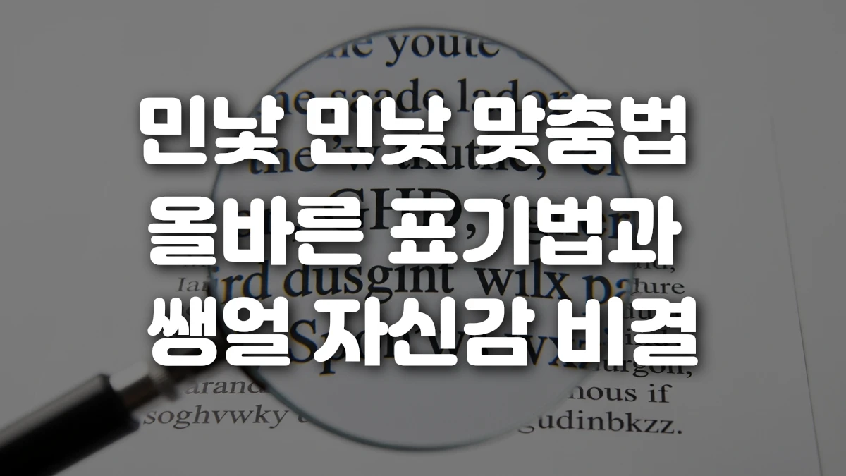 민낯 민낮 맞춤법 올바른 표기법과 쌩얼 자신감 비결