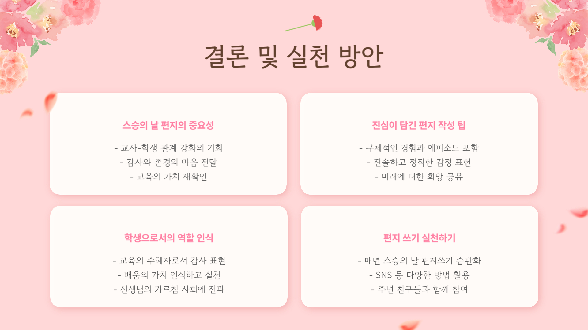 스승의 날 편지 쓰기, 감동을 전하는 방법