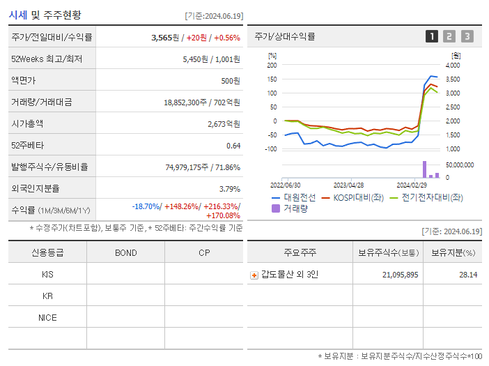 대원전선_기업개요