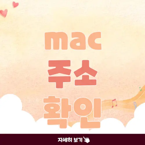 mac 주소 확인