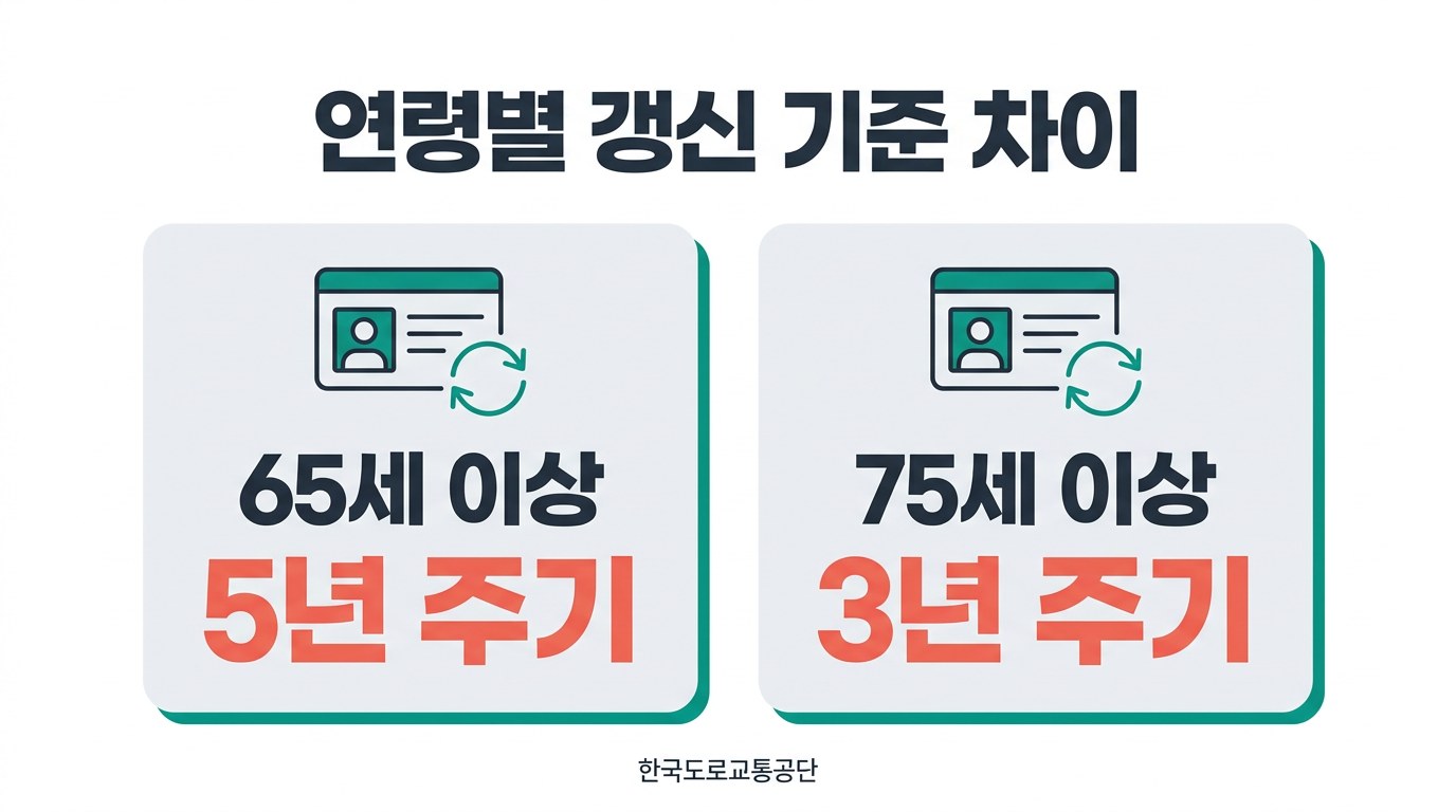 75세 이상 운전면허 갱신 연령별 갱신 기준 차이