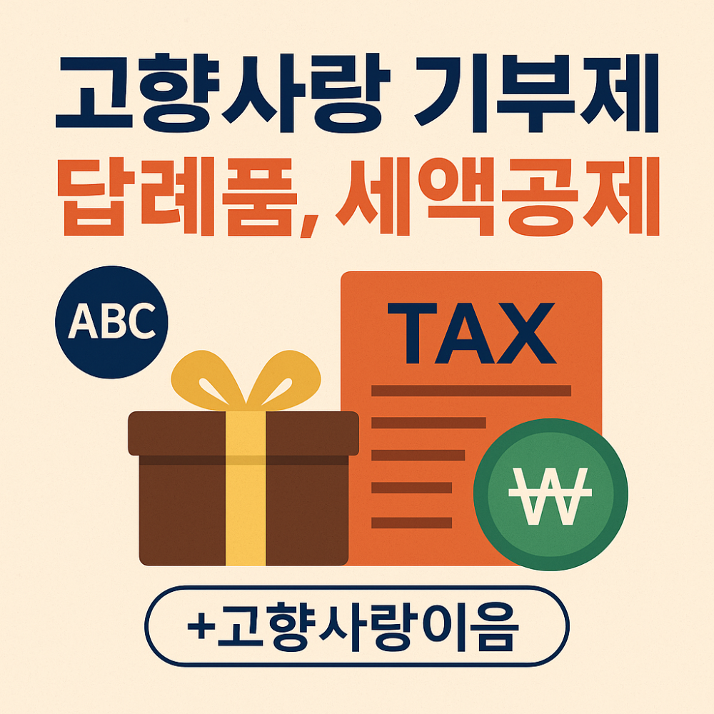 고향사랑 기부제 답례품, 세액공제 인포그래픽