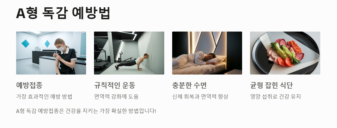 A형 독감 예방법