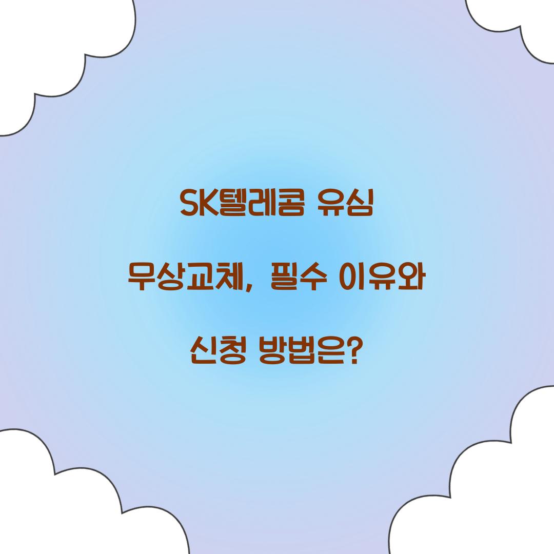 sk텔레콤 유심 무상교체