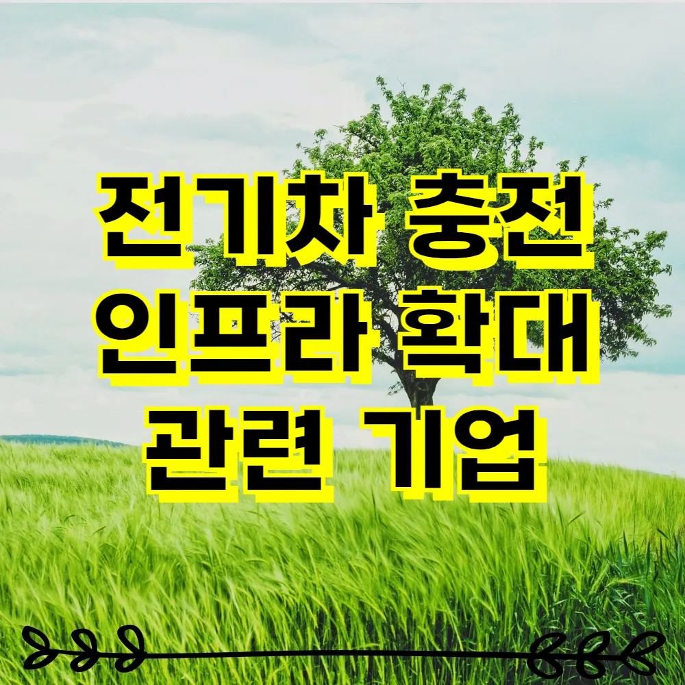 전기차 충전 인프라 확대 관련 기업