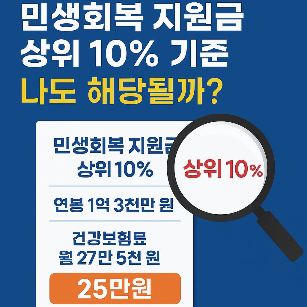 민생회복 소비쿠폰 상위 10%