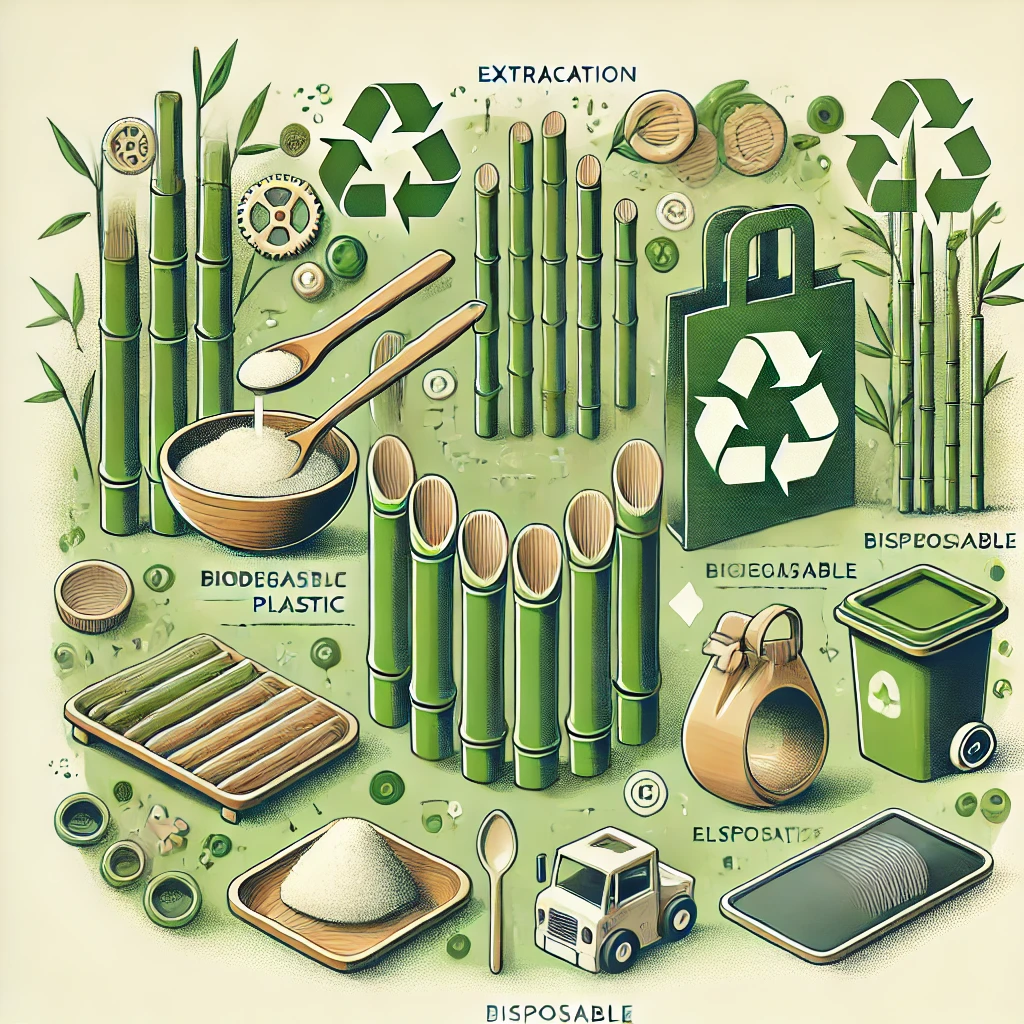 대나무와 대나무를 통해서 생산된 제품의 표현