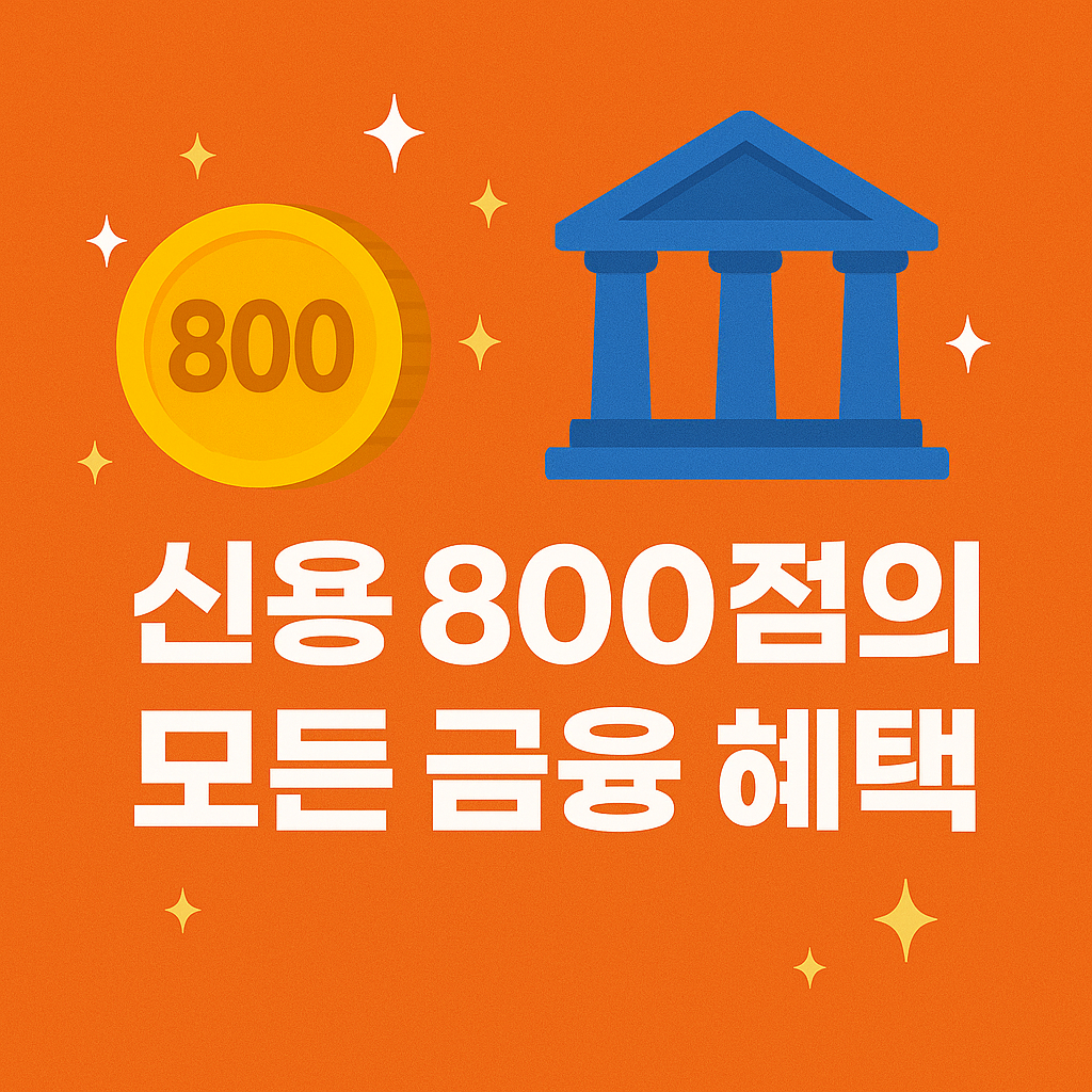 신용 800점의 모든 금융 혜택