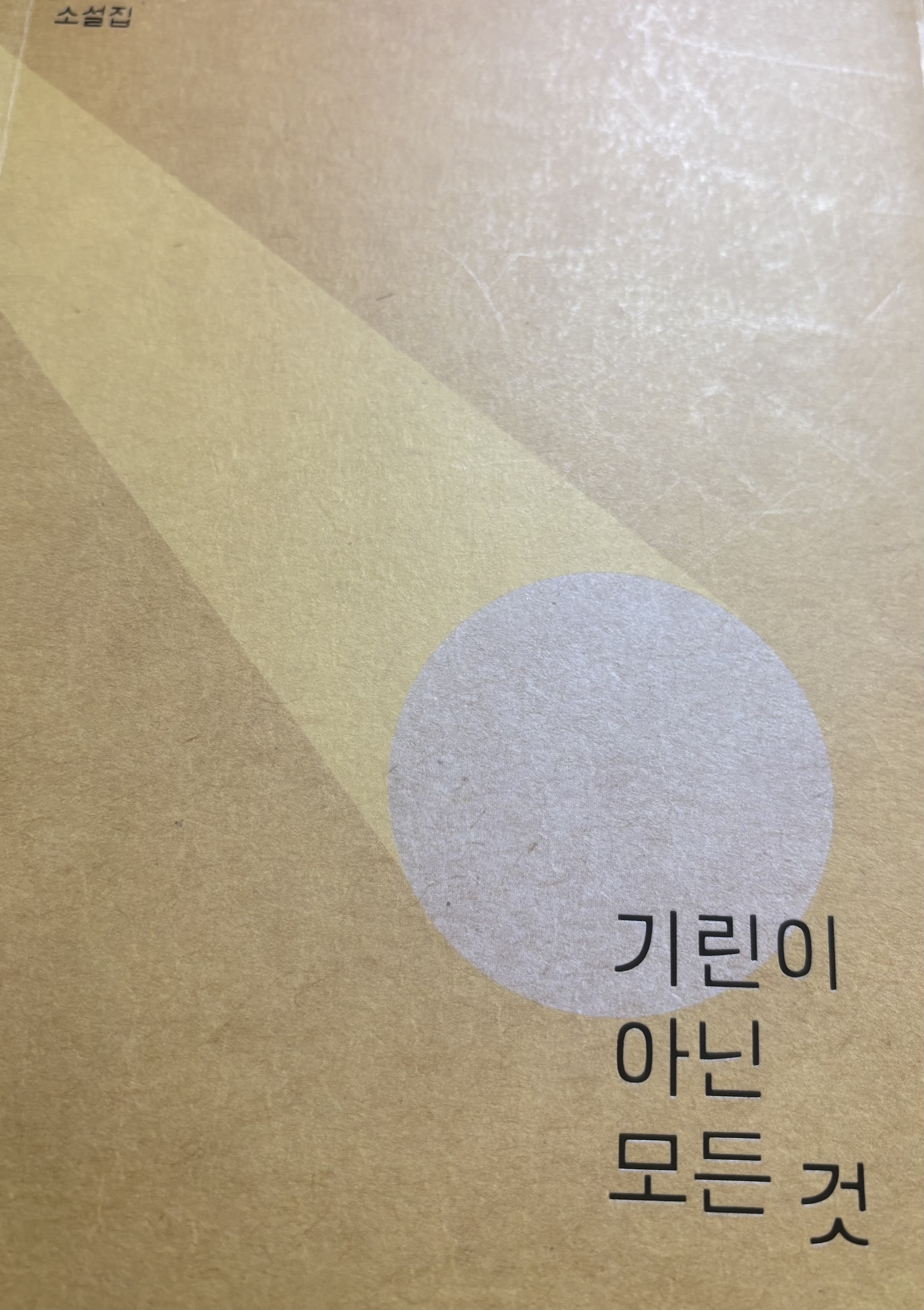 이장욱 소설집 『기린이 아닌 모든 것』 책 표지