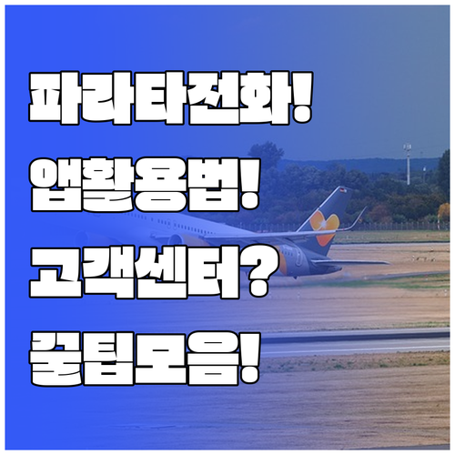 파라타항공 고객센터 연락처와 앱 활용..