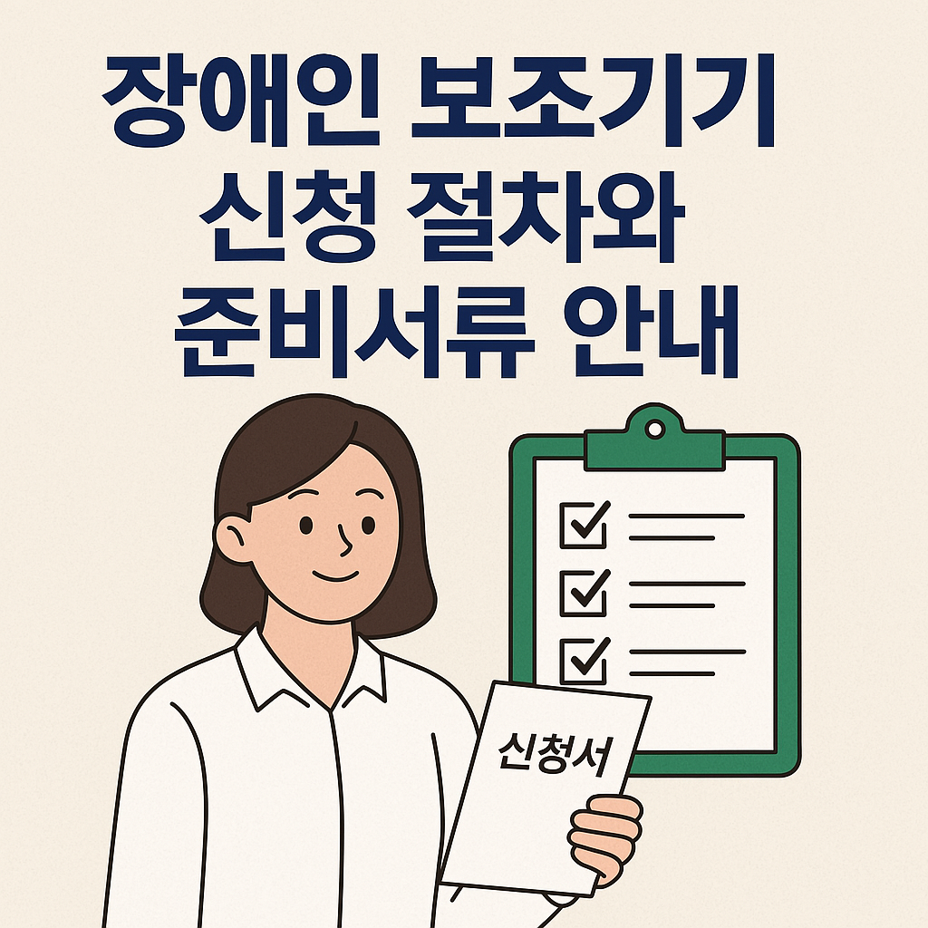 장애인 보조기기 신청 방법과 서류안내