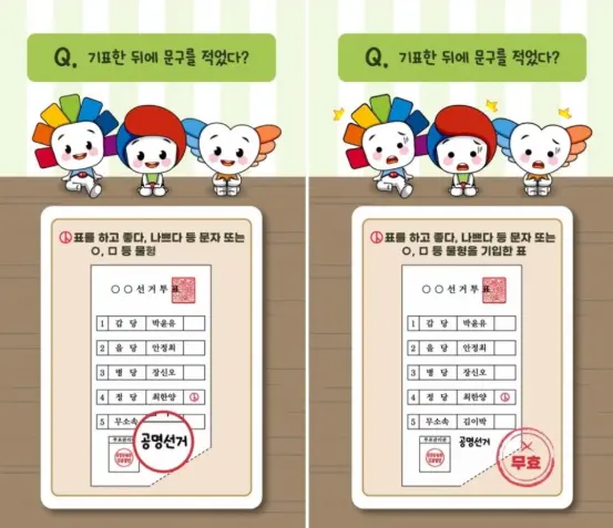 대통령선거 투표 무효표 기준