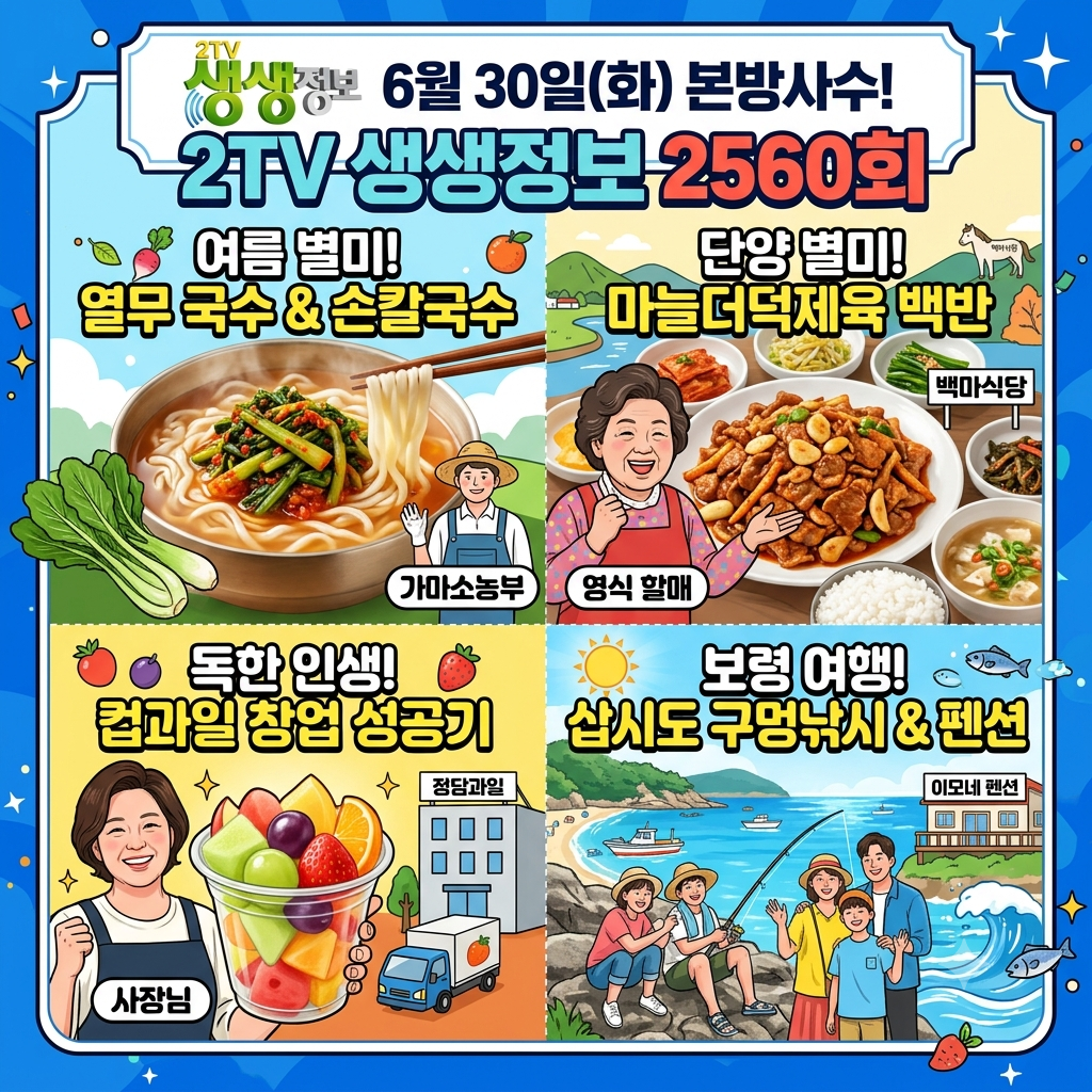2TV 생생정보 2560회 6월 30일 화요일 방송정보