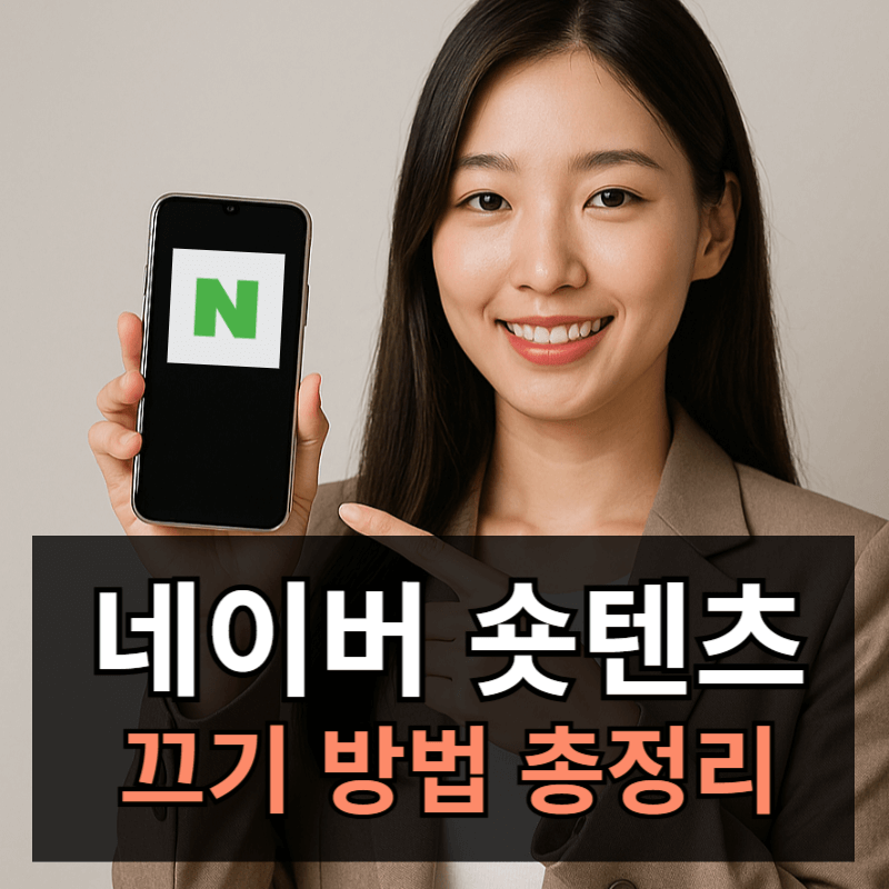 네이버 숏텐츠 NOW 없애기 방법 총정리