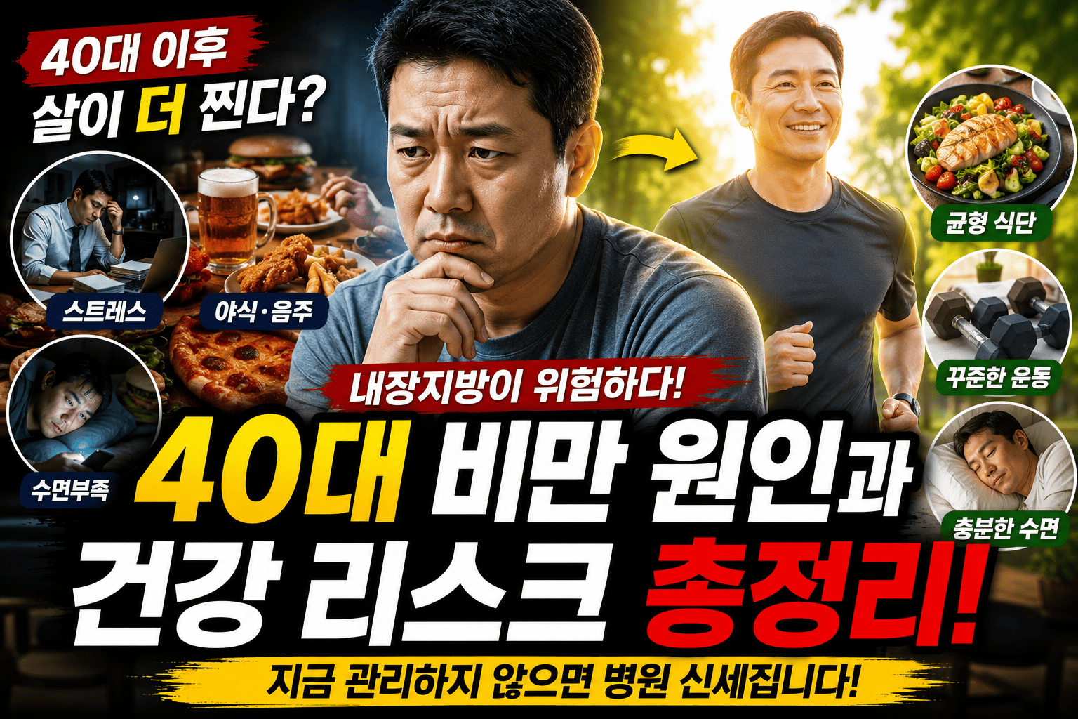 40대 비만 원인과 건강 리스크 (비만원인, 대사변화, 질병위험)