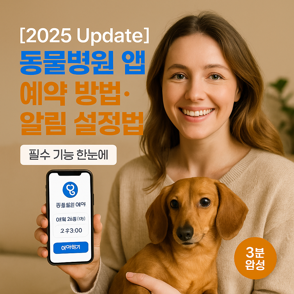 동물병원 앱 2025 Update – 예약 방법·알림 설정법