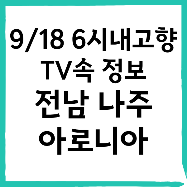 6시내고향 나주 아로니아 택배 주문처