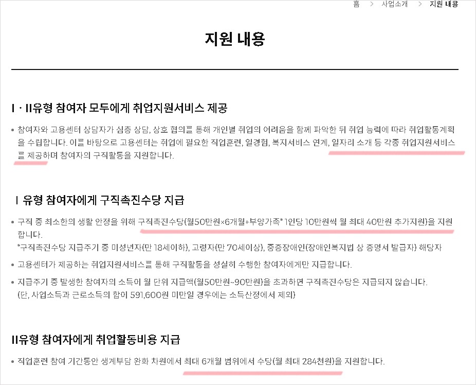 국민취업지원제도 내용