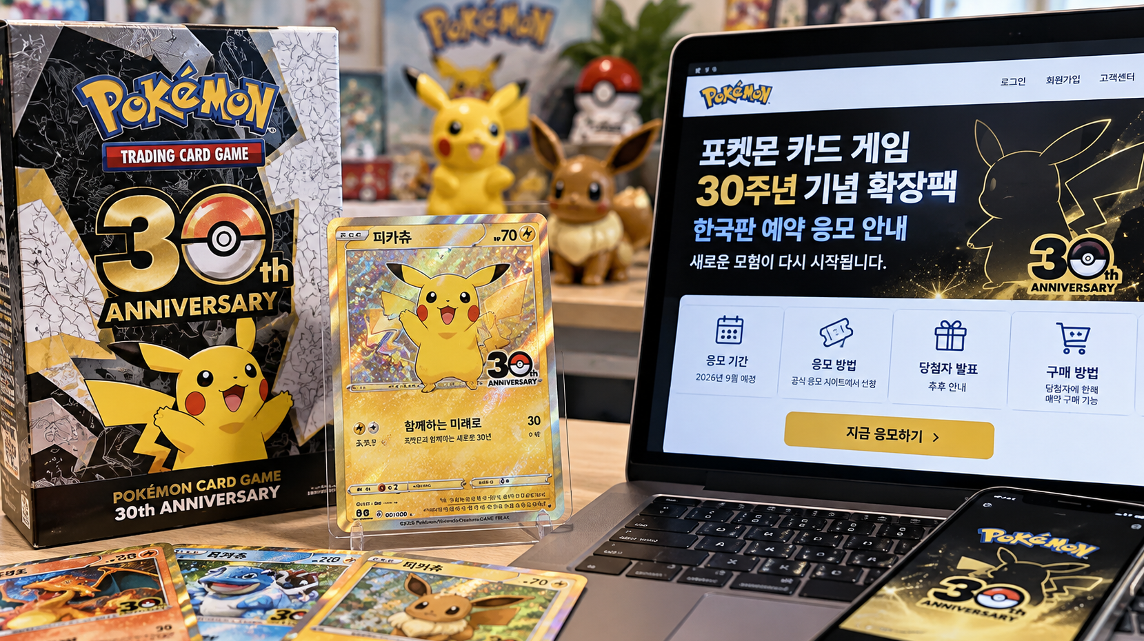 포켓몬 30주년 카드 확장팩 한국판 예약, 3분 완벽 정리