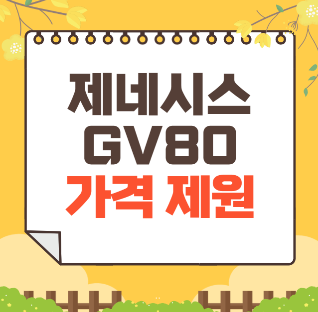 신형 제네시스 GV80 가격표