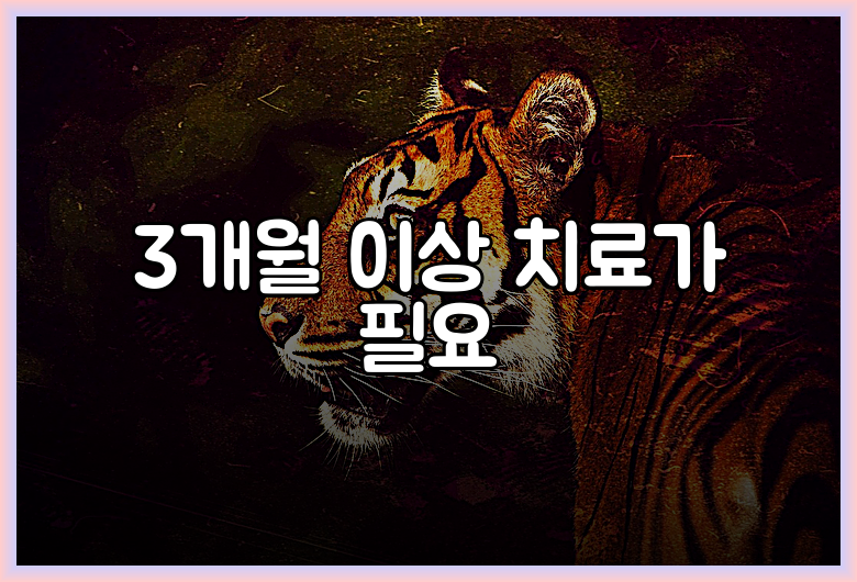 3개월 이상 치료가 필요