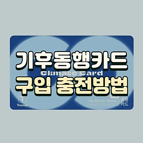 기후동행카드-이용범위-구입-사용방법