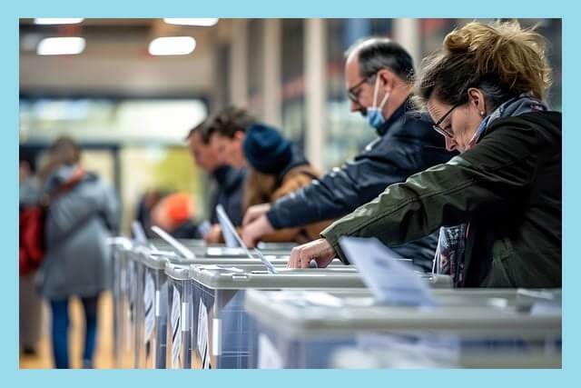 투표함에-넣는-사람들