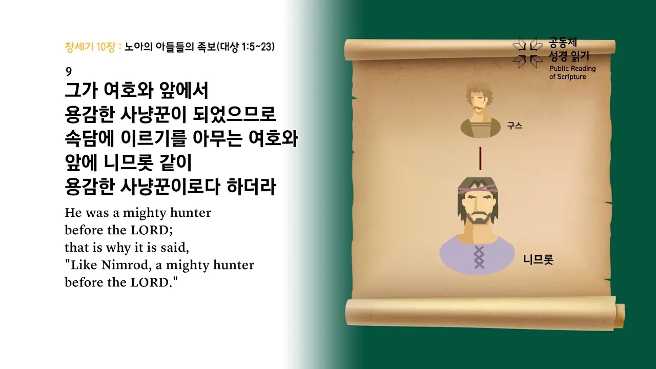창세기 10장 민족들의 계보와 하나님 계획 묵상 기도_3