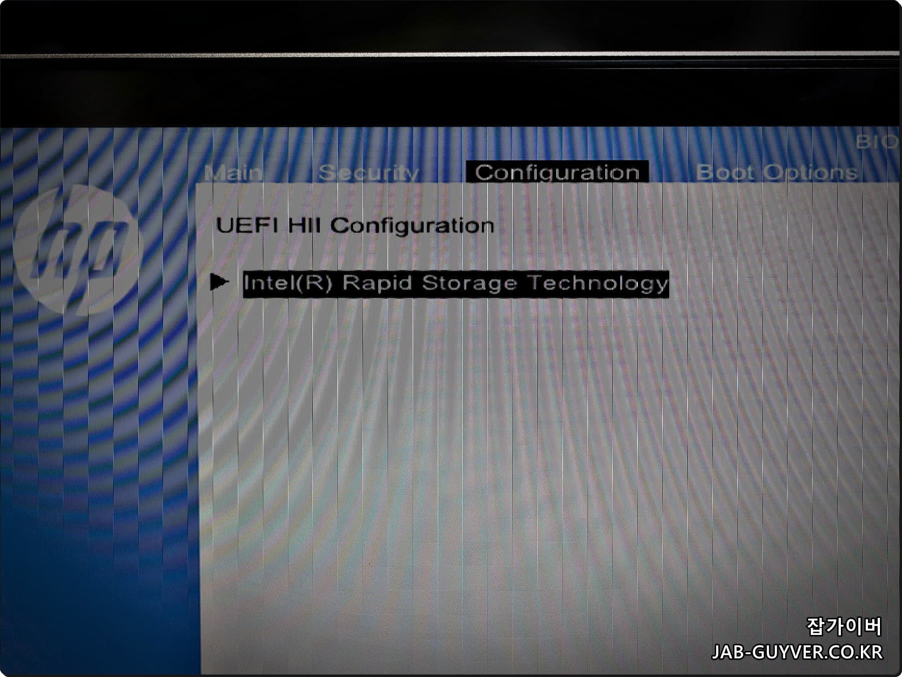HP UEFI HII Configuration에서 스토리지/컨트롤러 세부 항목 확인