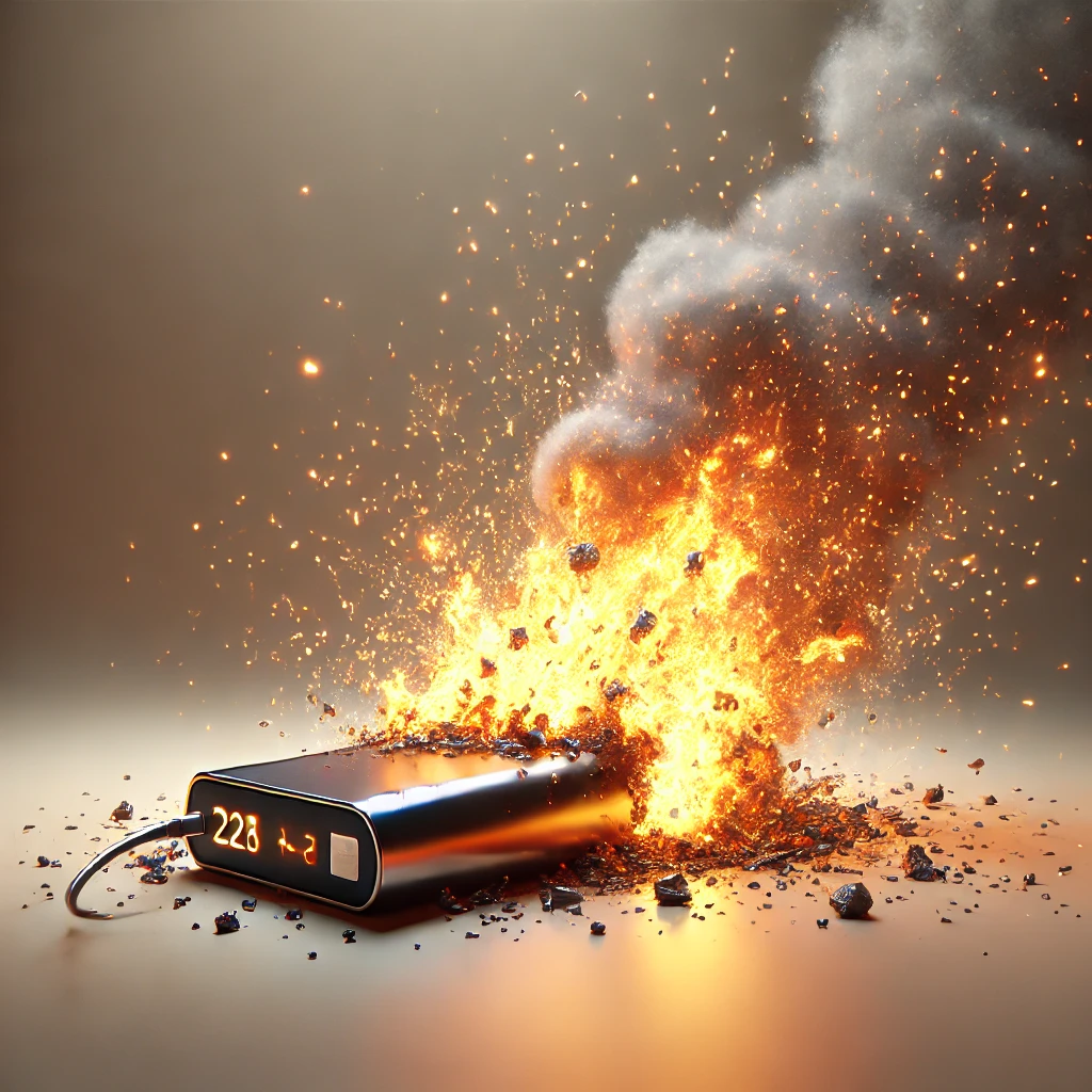 불이 난 보조배터리