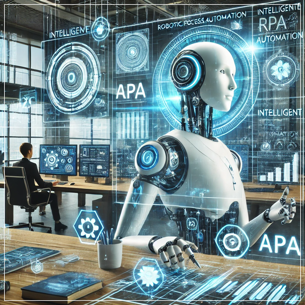 지능형 RPA가 기업 내 비즈니스 프로세스를 자동화하는 모습