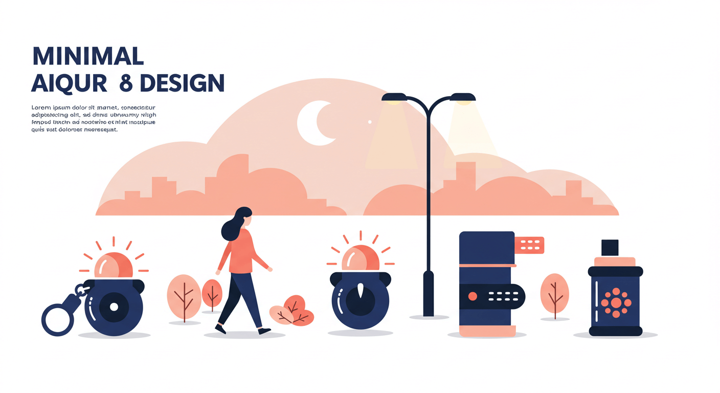 혼자 사는 여성 호신템 (야간 외출, 경보, 스프레이)