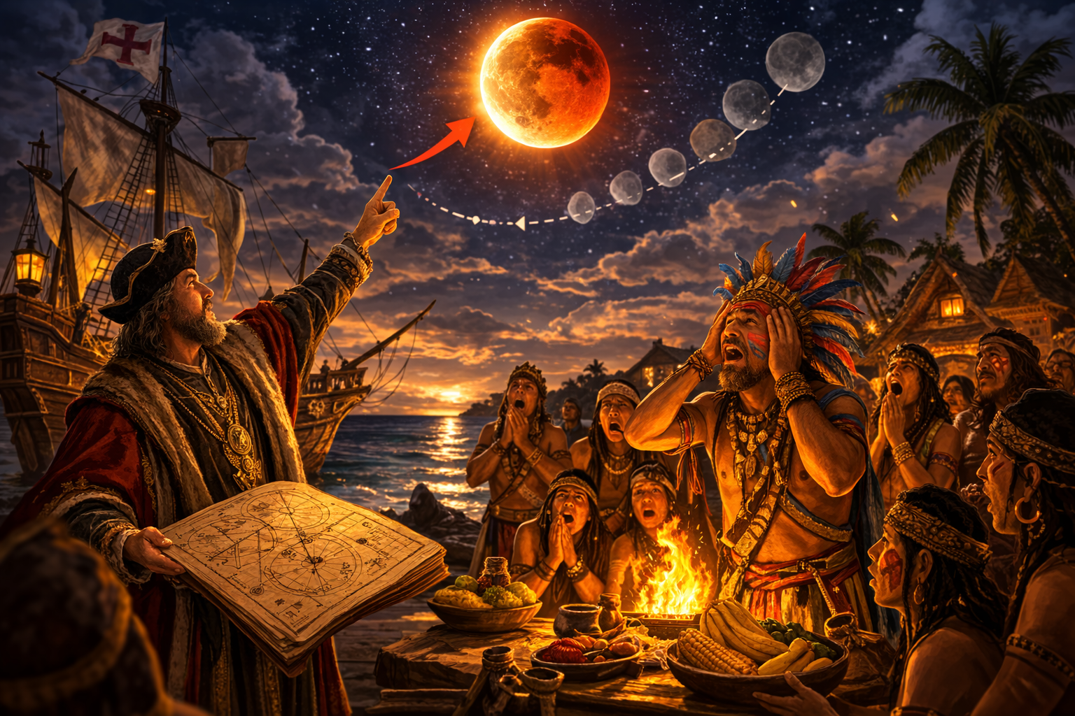 콜럼버스가 월식을 이용해 원주민을 속인 역사적 사건
