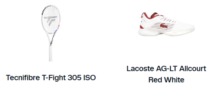 다닐 메드베데프 테니스 장비