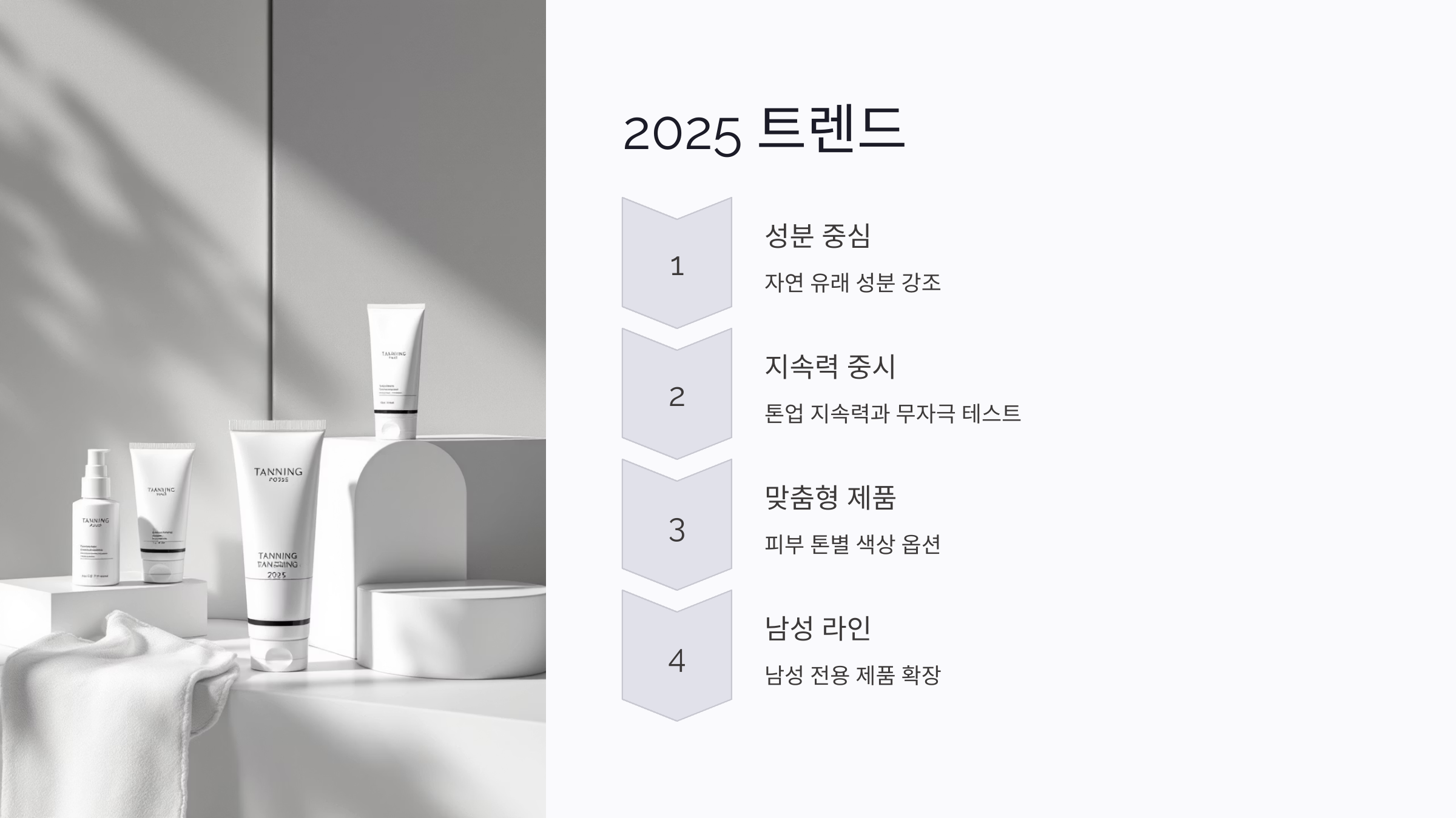 2025년 인기 화이트태닝 제품 트렌드