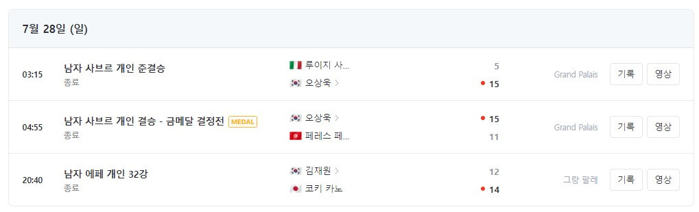 파리올림픽 펜싱