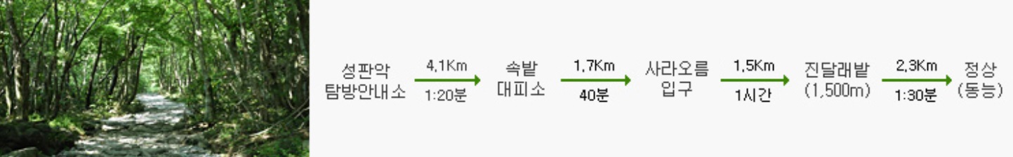 한라산 탐방예약 등반코스