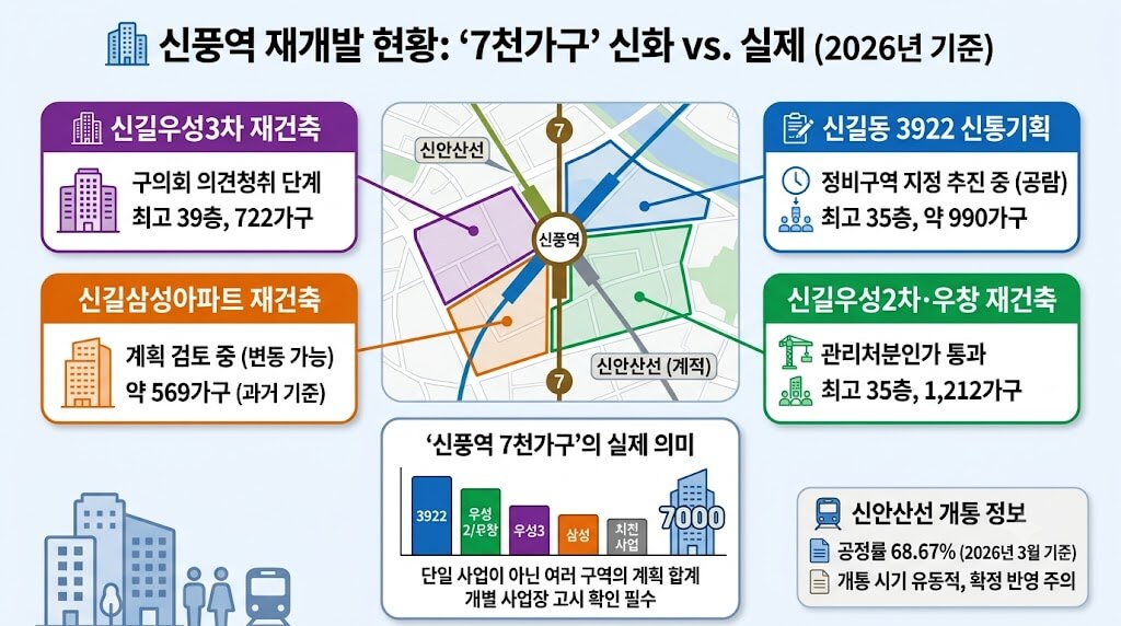 신풍역 재개발 본격화, 990가구 신통기획부터 우성2차&middot;우창까지