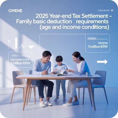 2025 연말정산 부양가족 기본공제 요건 이미지