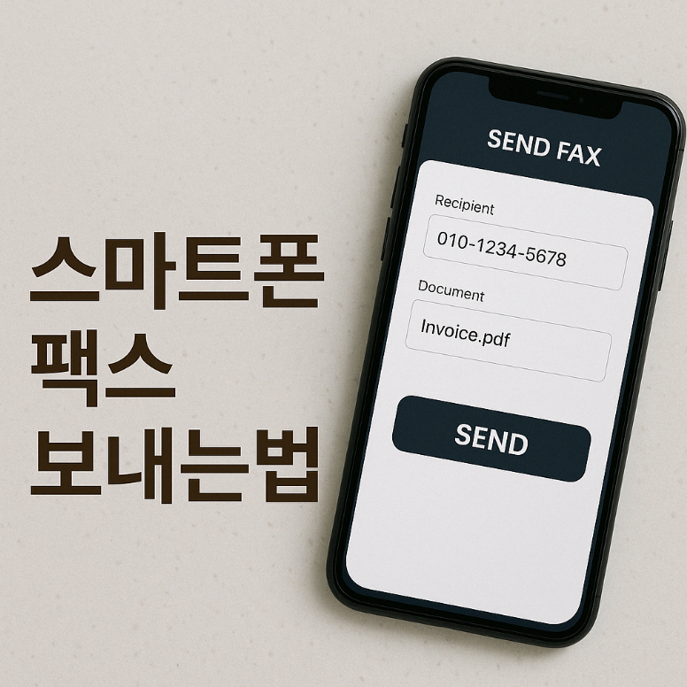 핸드폰으로 팩스 보내는법