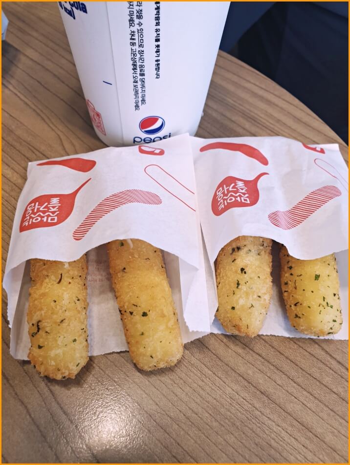롯데리아 치즈스틱