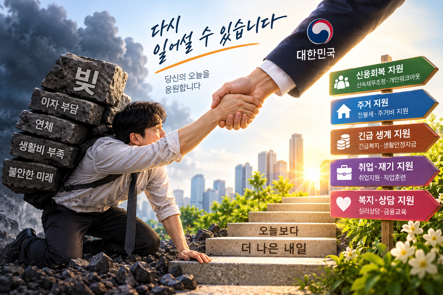 빚을 감당하기 어렵다면?｜신속채무조정&middot;개인워크아웃&middot;개인회생&middot;개인파산 차이
