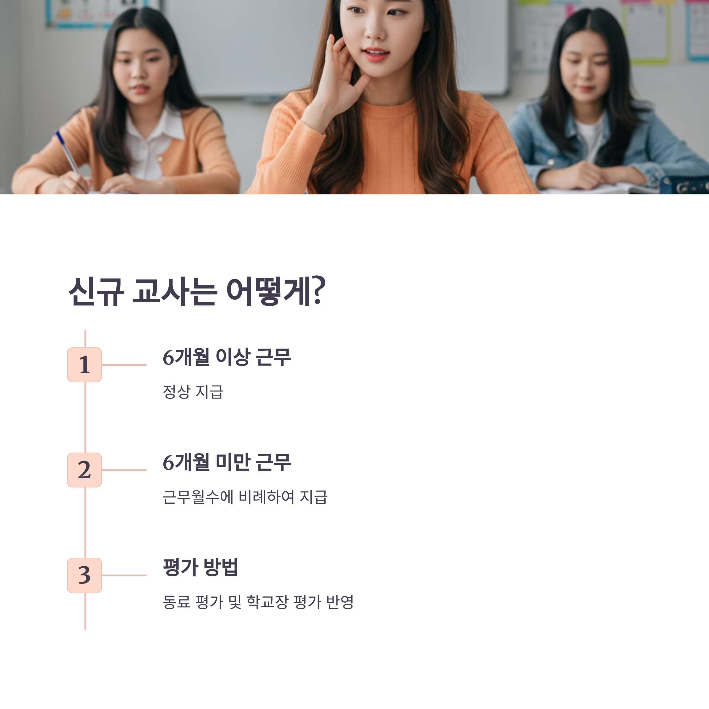 신규 교사의 성과급 지급 기준