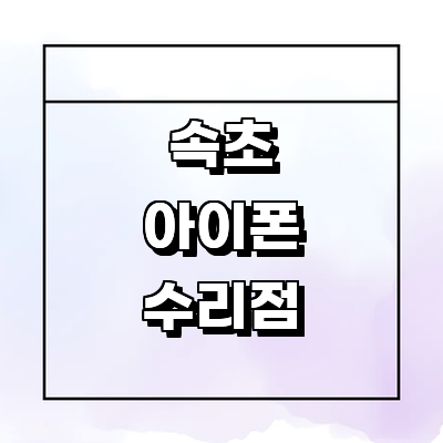 속초시 아이폰수리