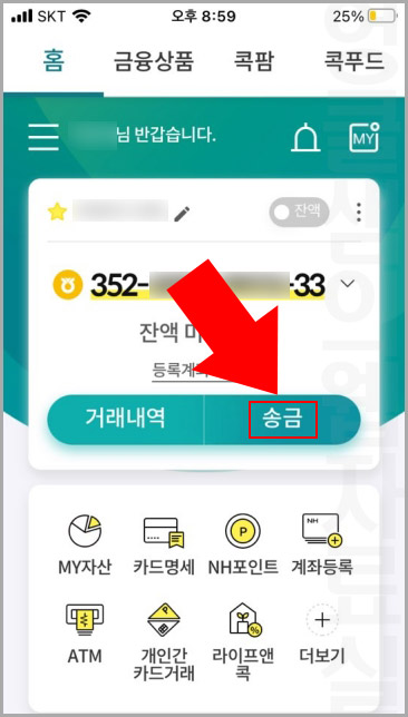 농협 콕뱅크 송금