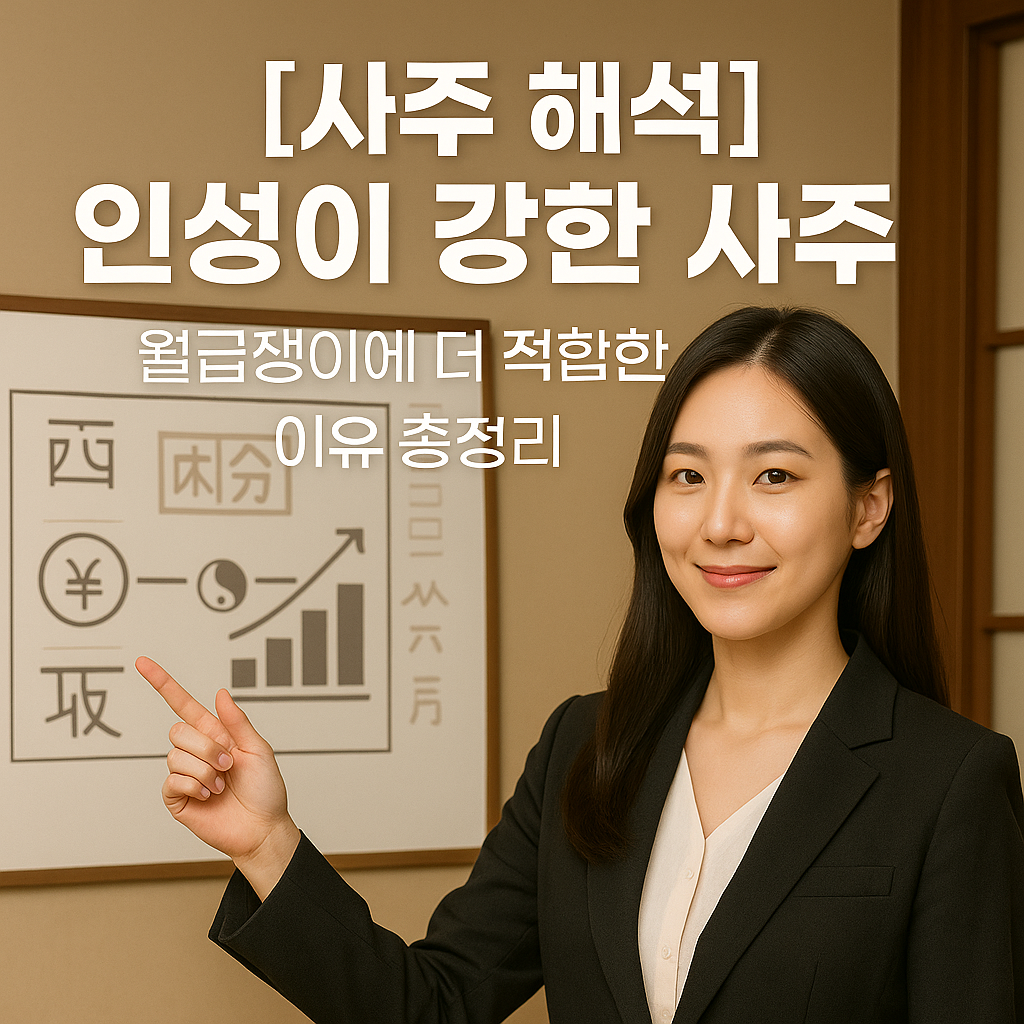 [사주 해석] 인성이 강한 사주 ｜ 월급쟁이에 더 적합한 이유 총정리