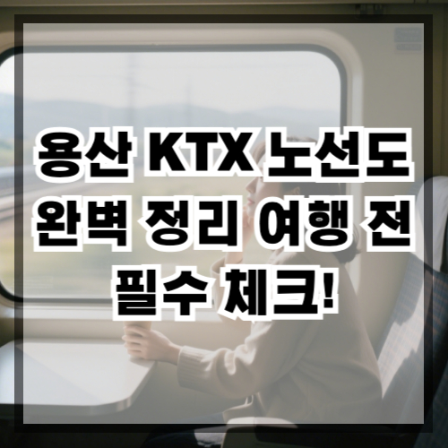 용산 KTX 노선도 완벽 정리 여행 전 필수 체크!